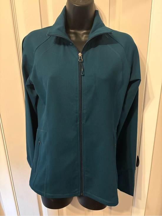 Ellen Tracy Jackets & Blazers - Ellen Tracy Active Teal Full-Zip Track Jacket